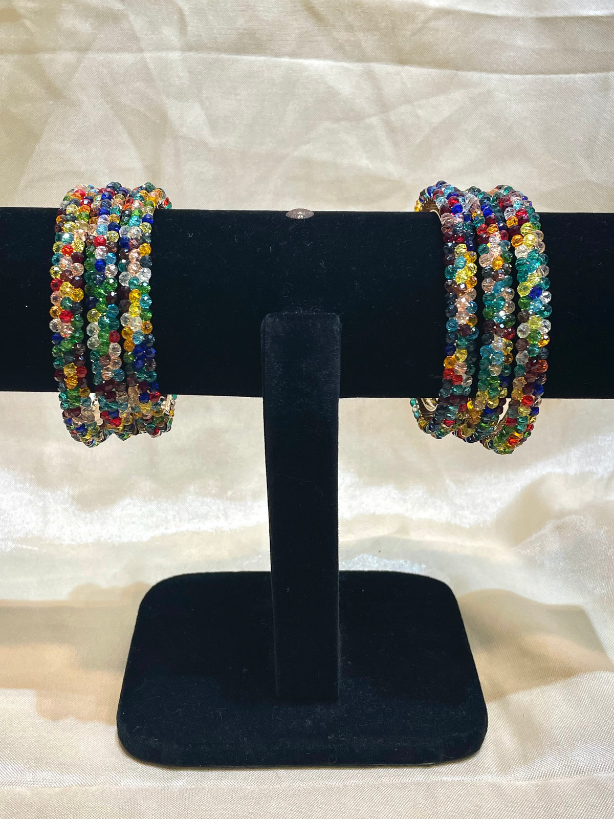 Multicolour beaded bangles