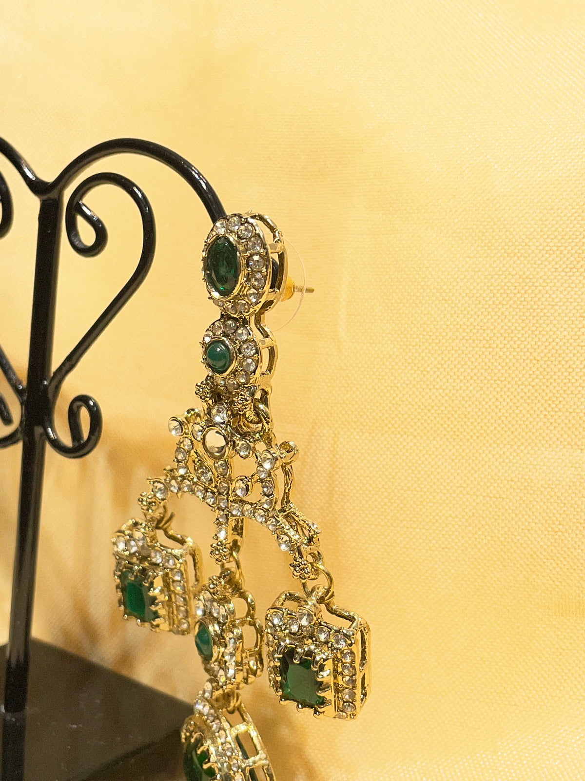 Emerald Green chandelier Earrings