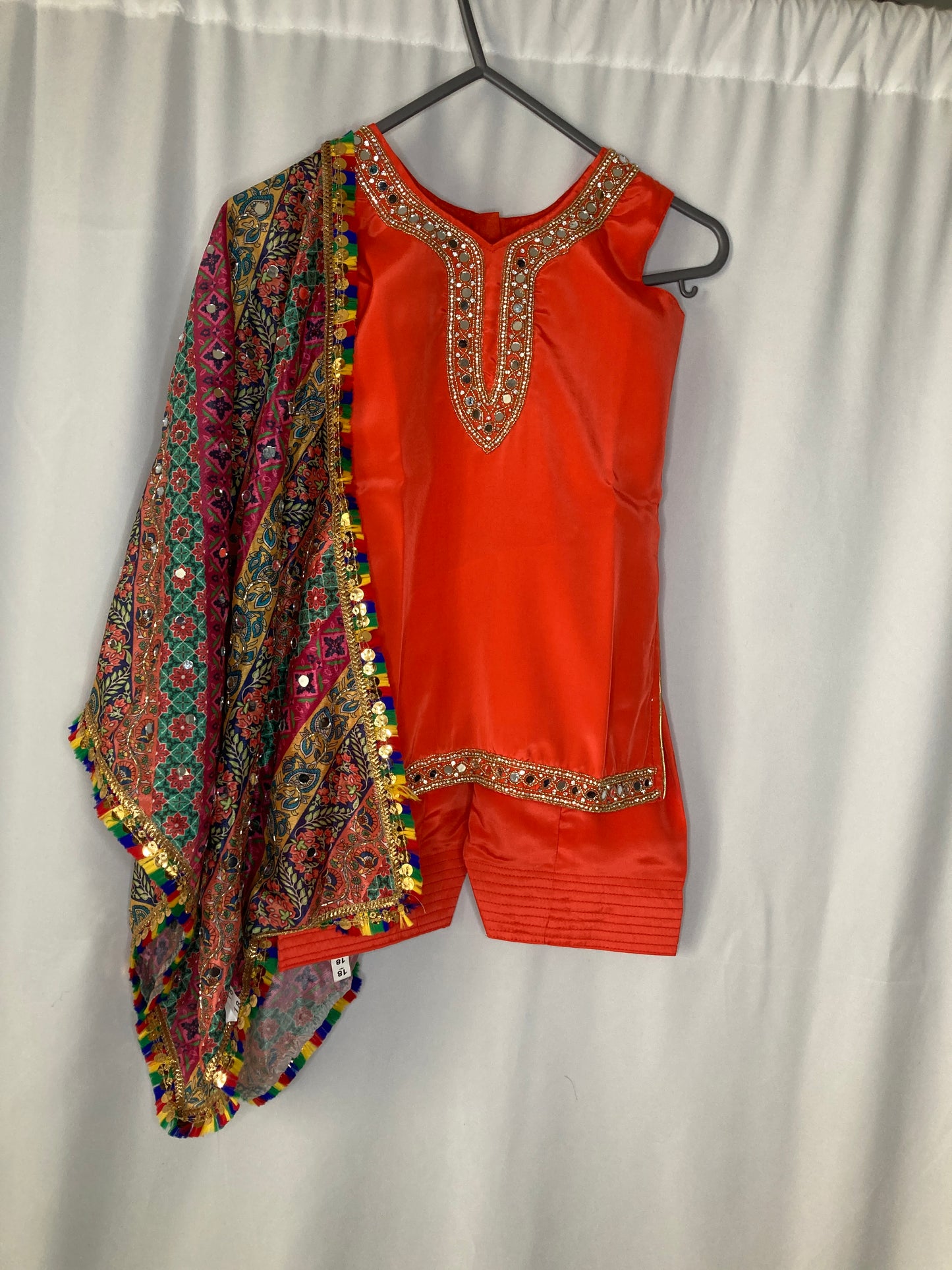 Rangrez in vibrant orange 1-2yrs kbc018c3