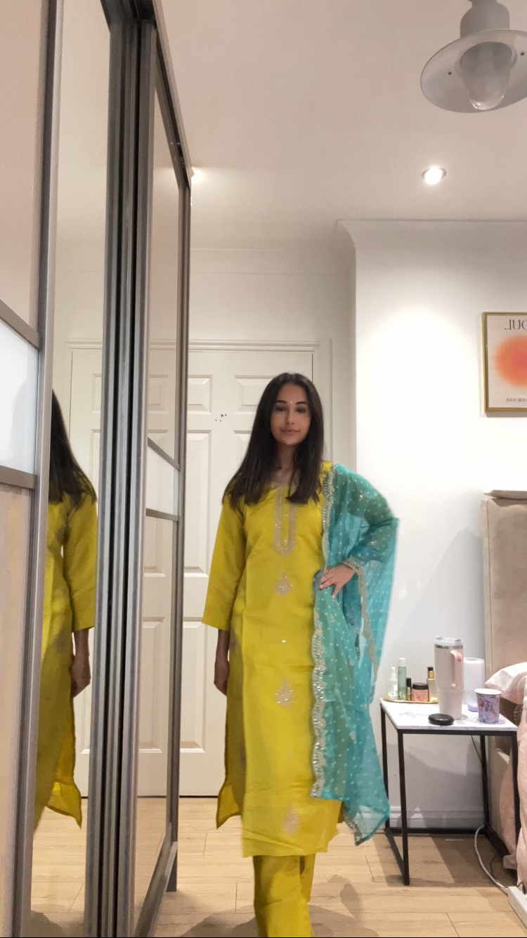 Lime libaas in lemon green DN018C0