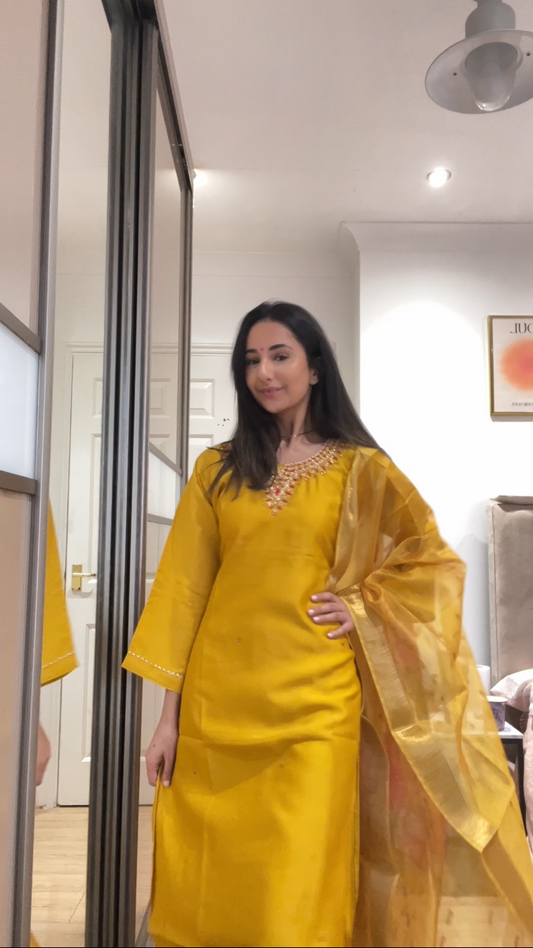 Sunehribaag in mustard dn014c1
