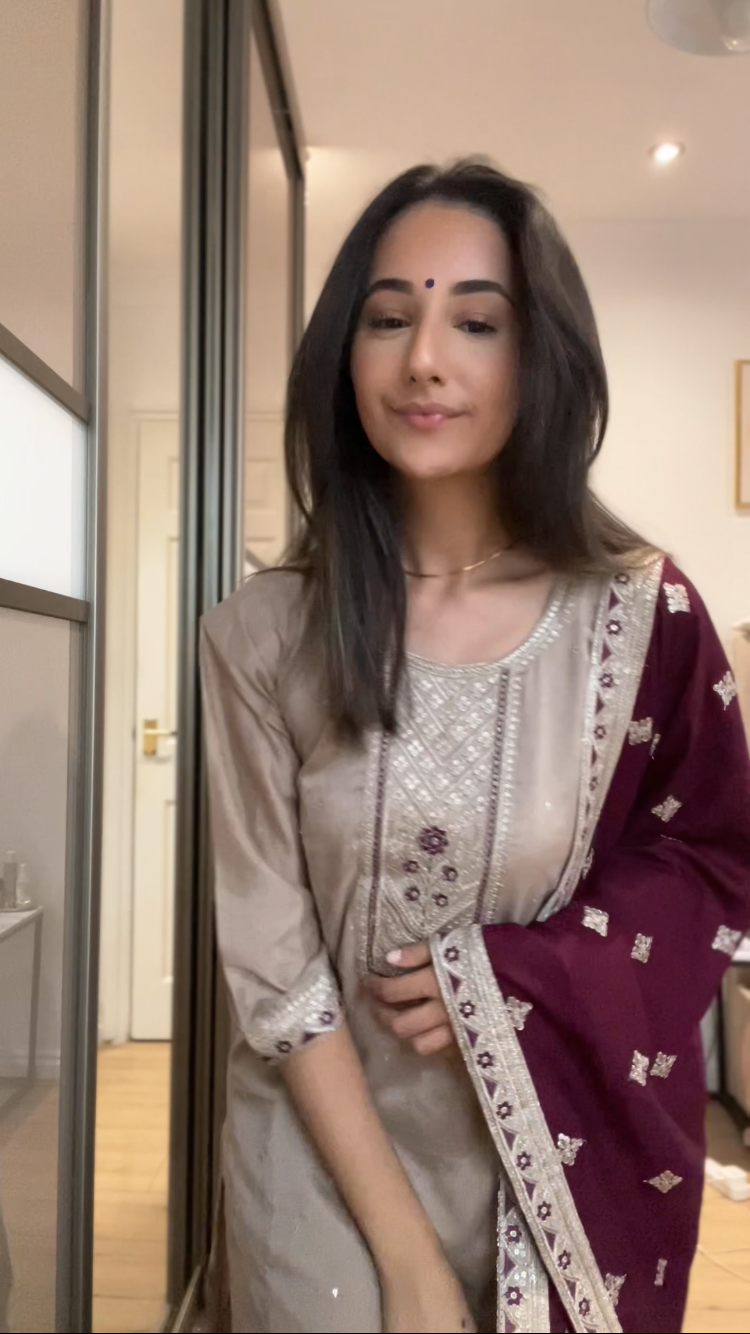 Dorangi with wine dupatta DN015C1