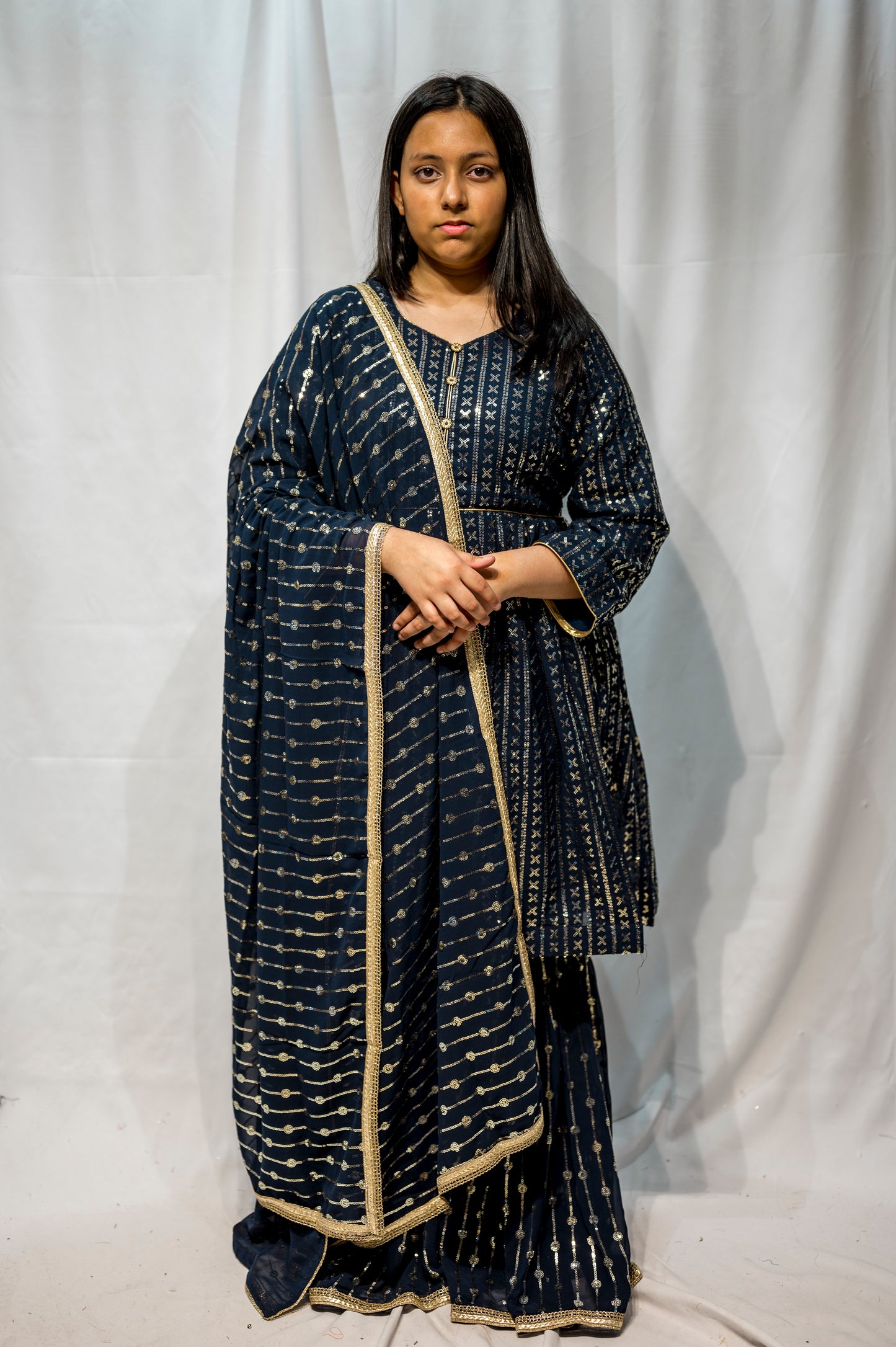 Chamakaraa in Navy blue petite KBC013C7