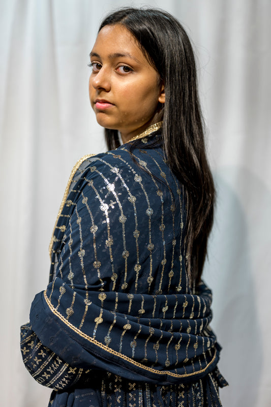 Chamakaraa in Navy blue petite KBC013C7