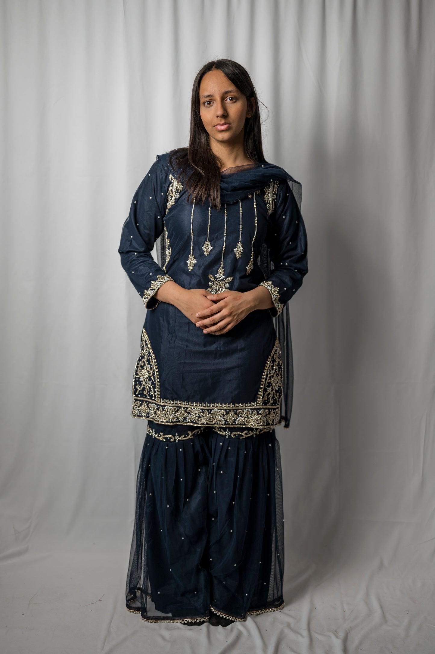 chandsharara in navy blue kme012c13