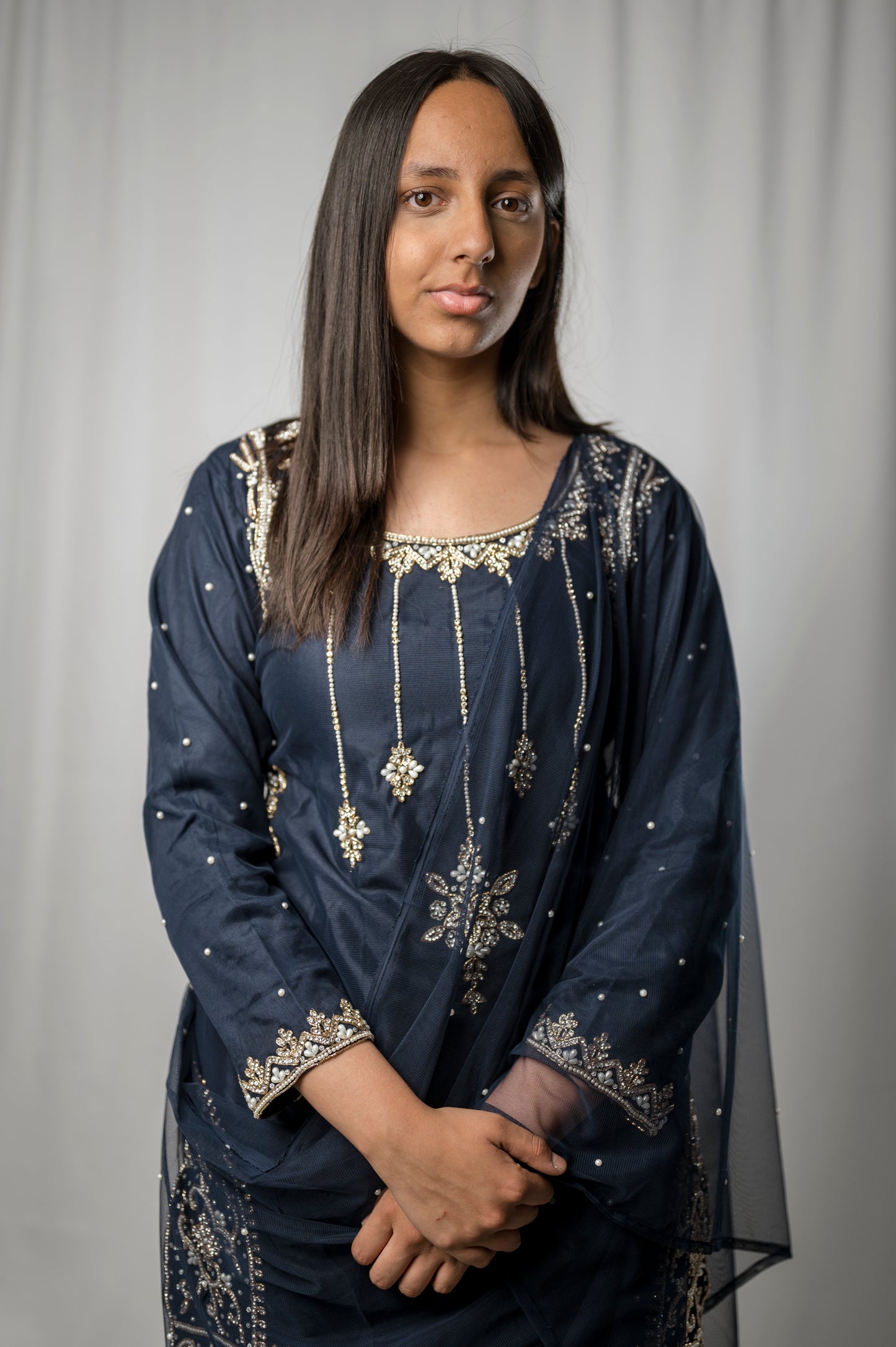 chandsharara in navy blue kme012c13
