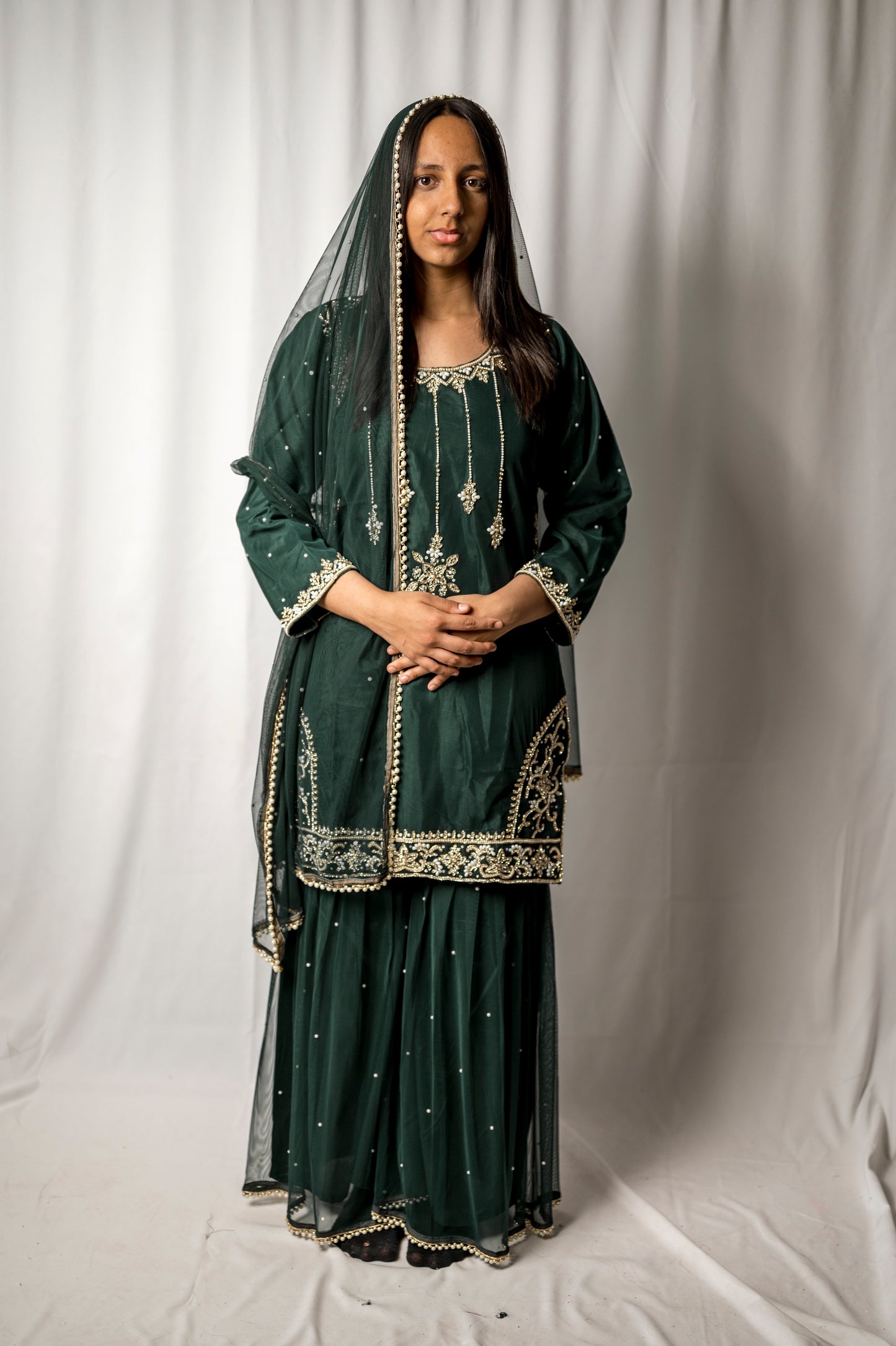 chandsharara in bottle green regular me011c3