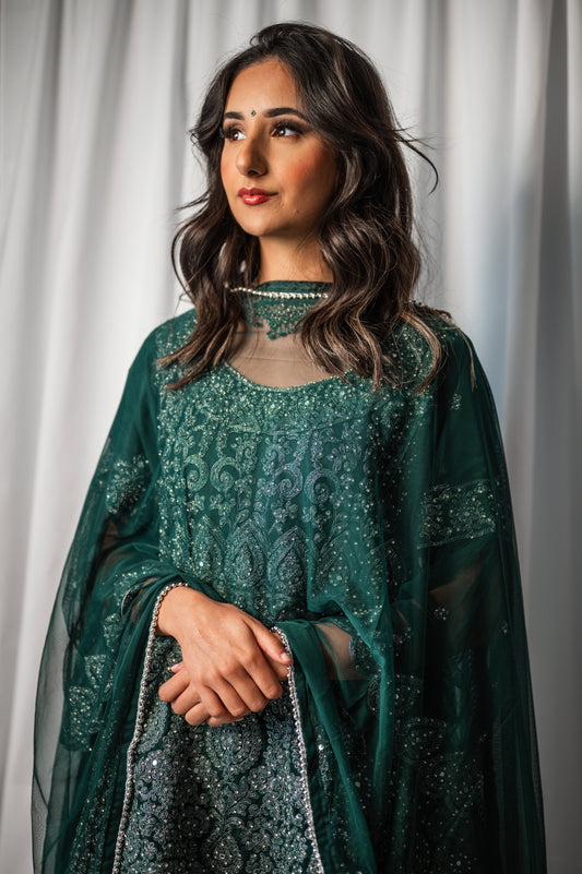 Meher in bottle green petite KMO003C1