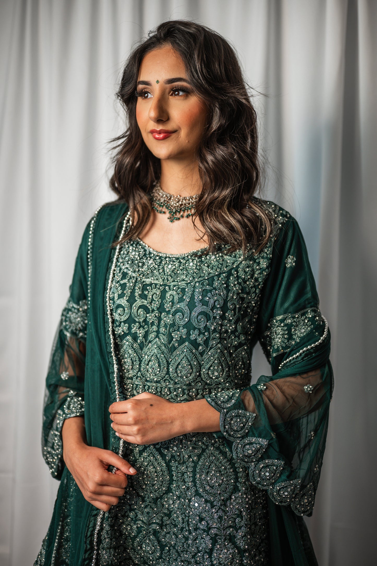 Meher in bottle green petite KMO003C1