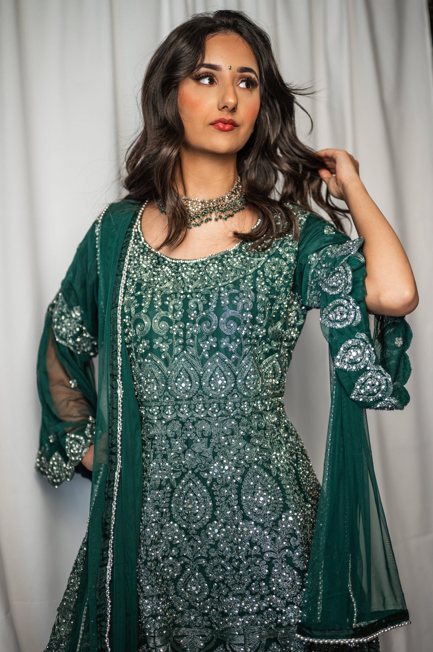 Meher in bottle green petite KMO003C1