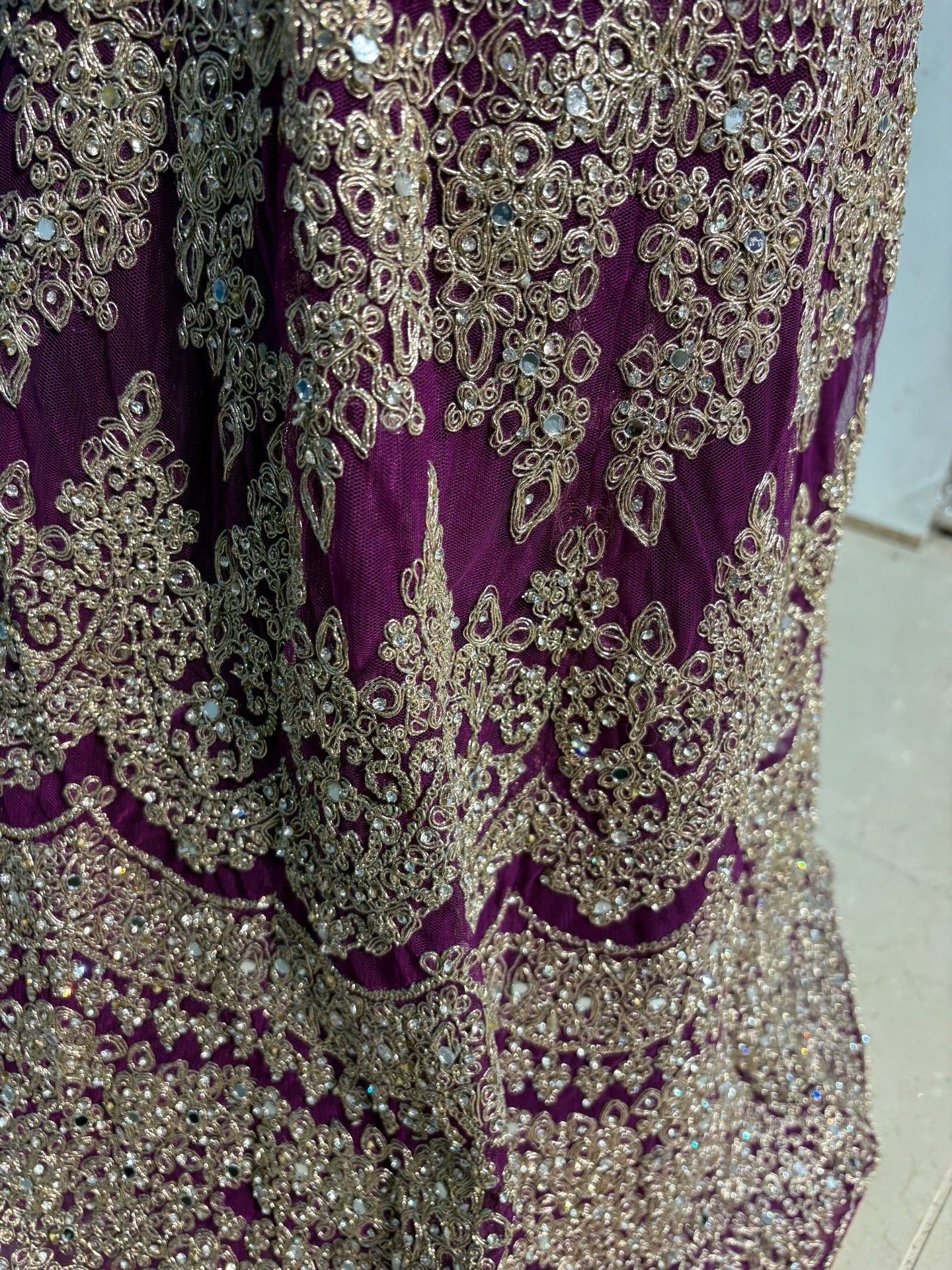 Sunehripari in plum 1-4yrs KMO002C9