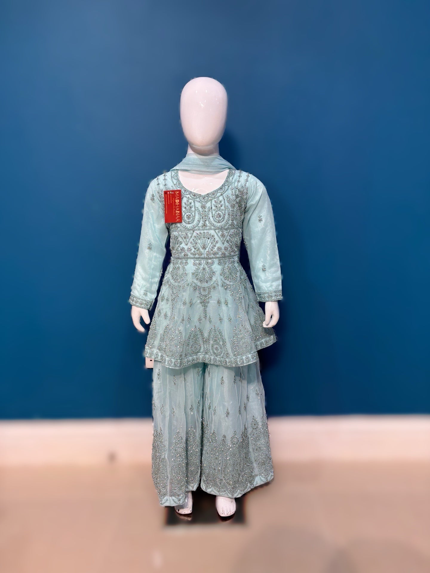 DEVANGI IN ICE BLUE 3-9YRS KME000C1