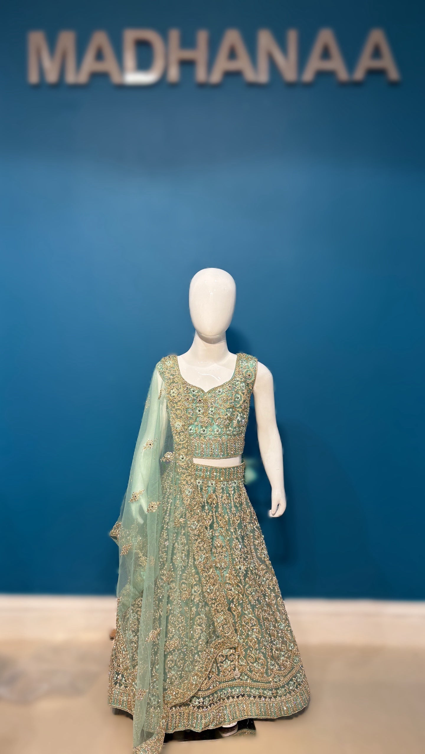 Kohinoor lehenga in mint green 3-9 YRS AF010C2