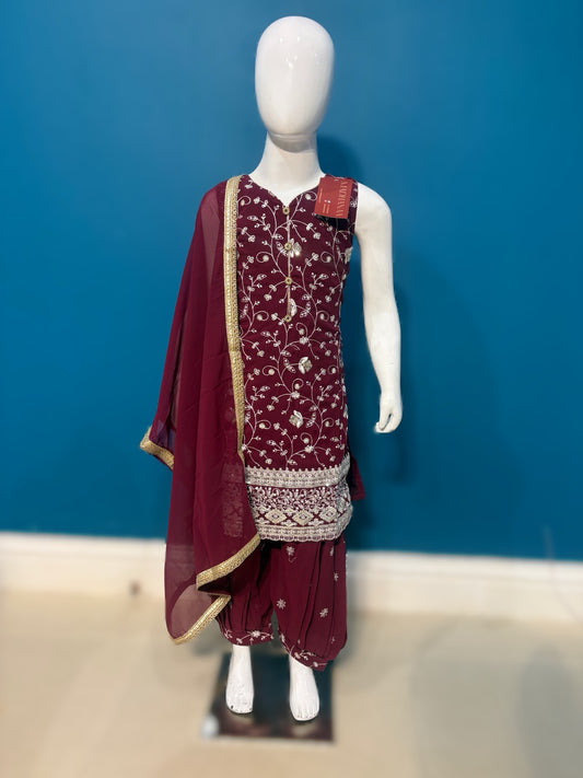 Pehnava in burgundy 4-9 YRS BC011C4