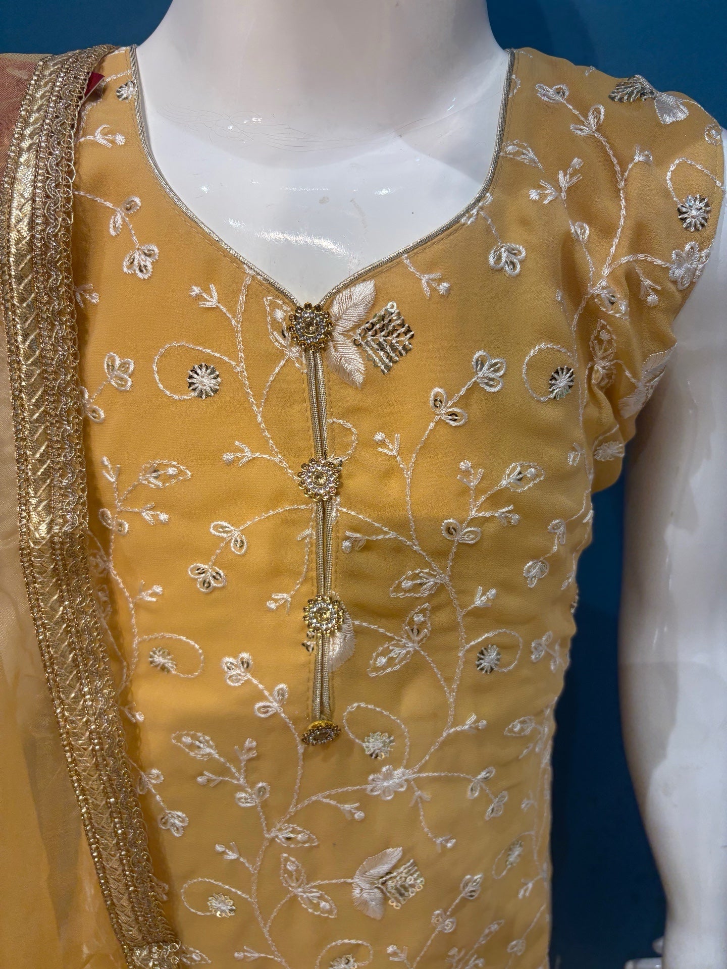 Pehnava in champagne gold 4-9YRS BC011C7
