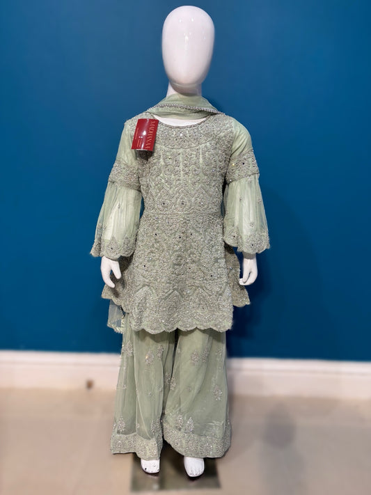 Meher in mint green 4-9 YRS KMO003C0