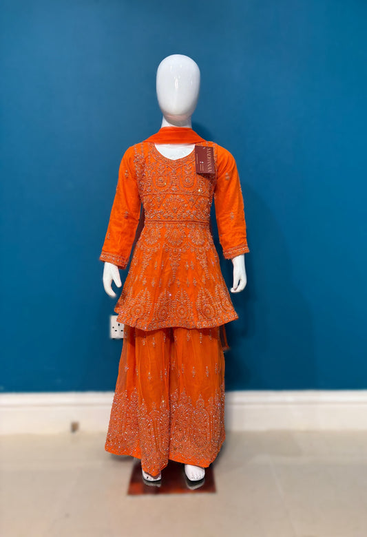 DEVANGI IN ORANGE 3-9YRS KME000C3