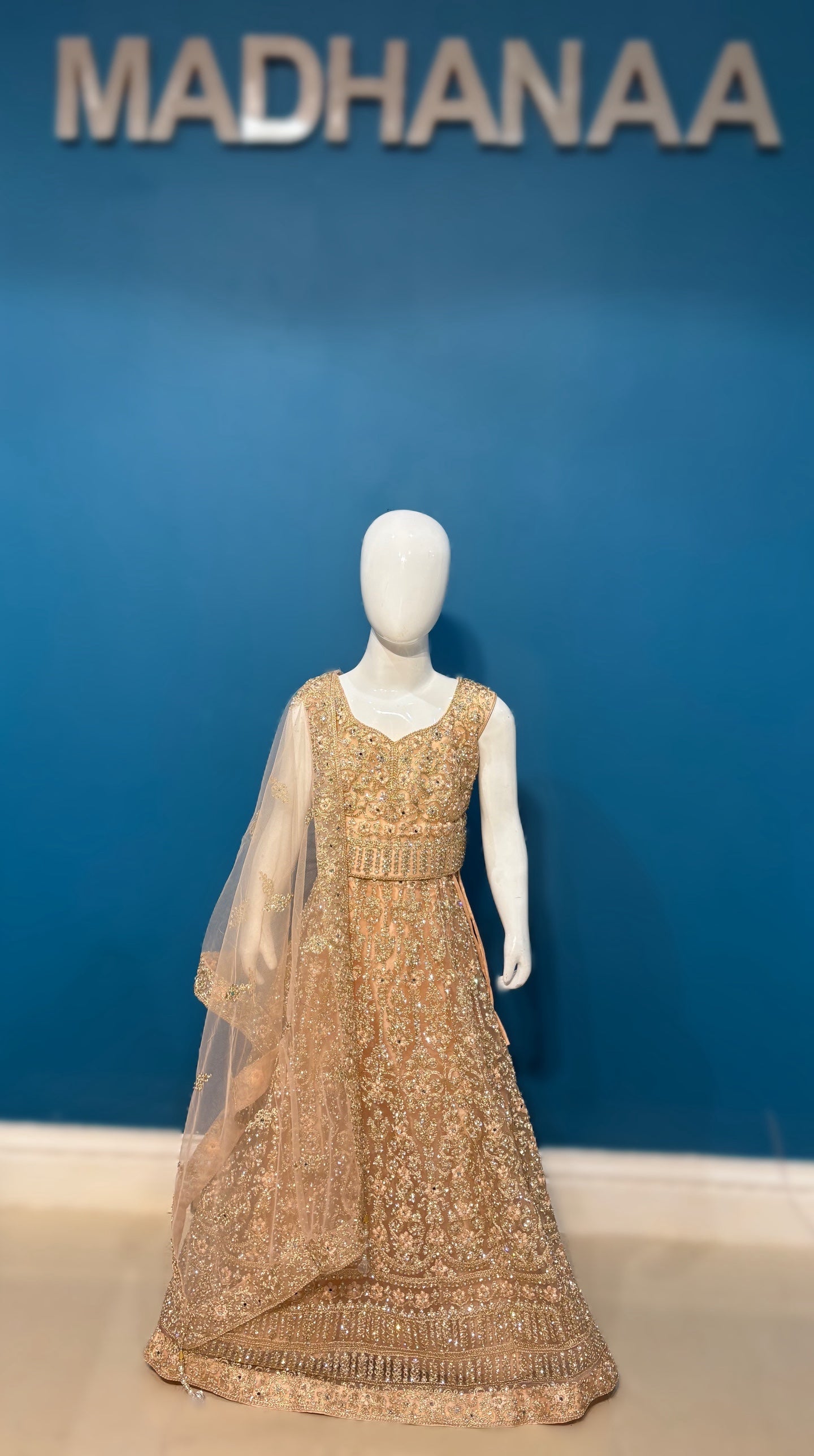 Kohinoor lehenga in beige 3-9 YRS AF010C0