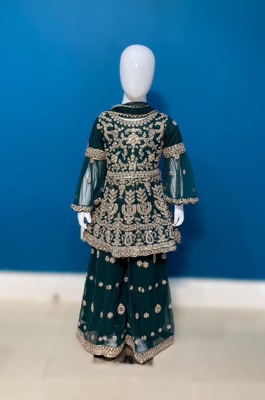 tila taj in bottle green 4-9 yrs kmo005c9