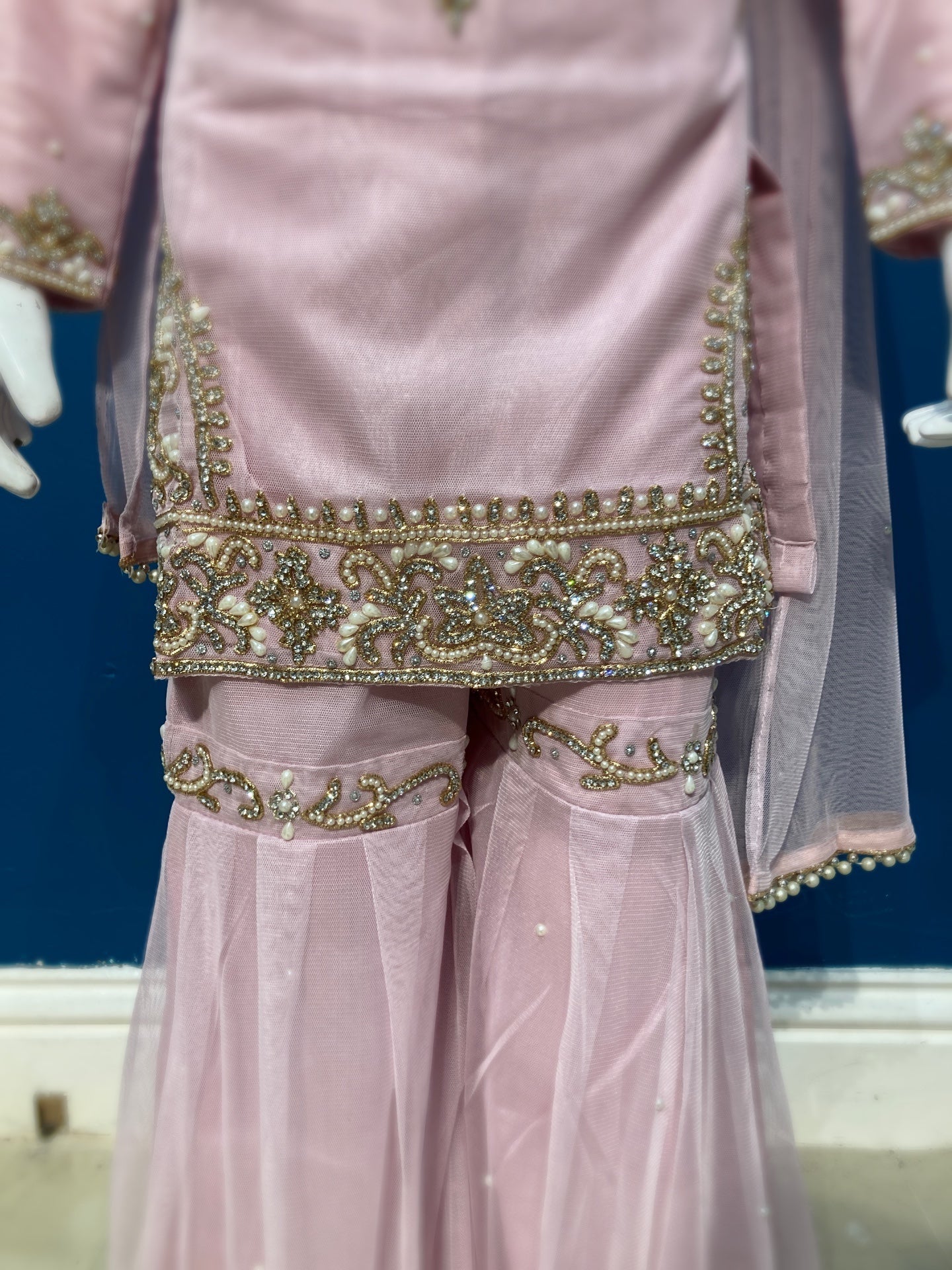 chandsharara in baby pink 2-9 yrs kme012c0