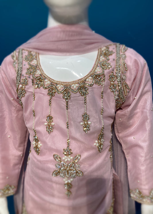 chandsharara in baby pink 2-9 yrs kme012c0