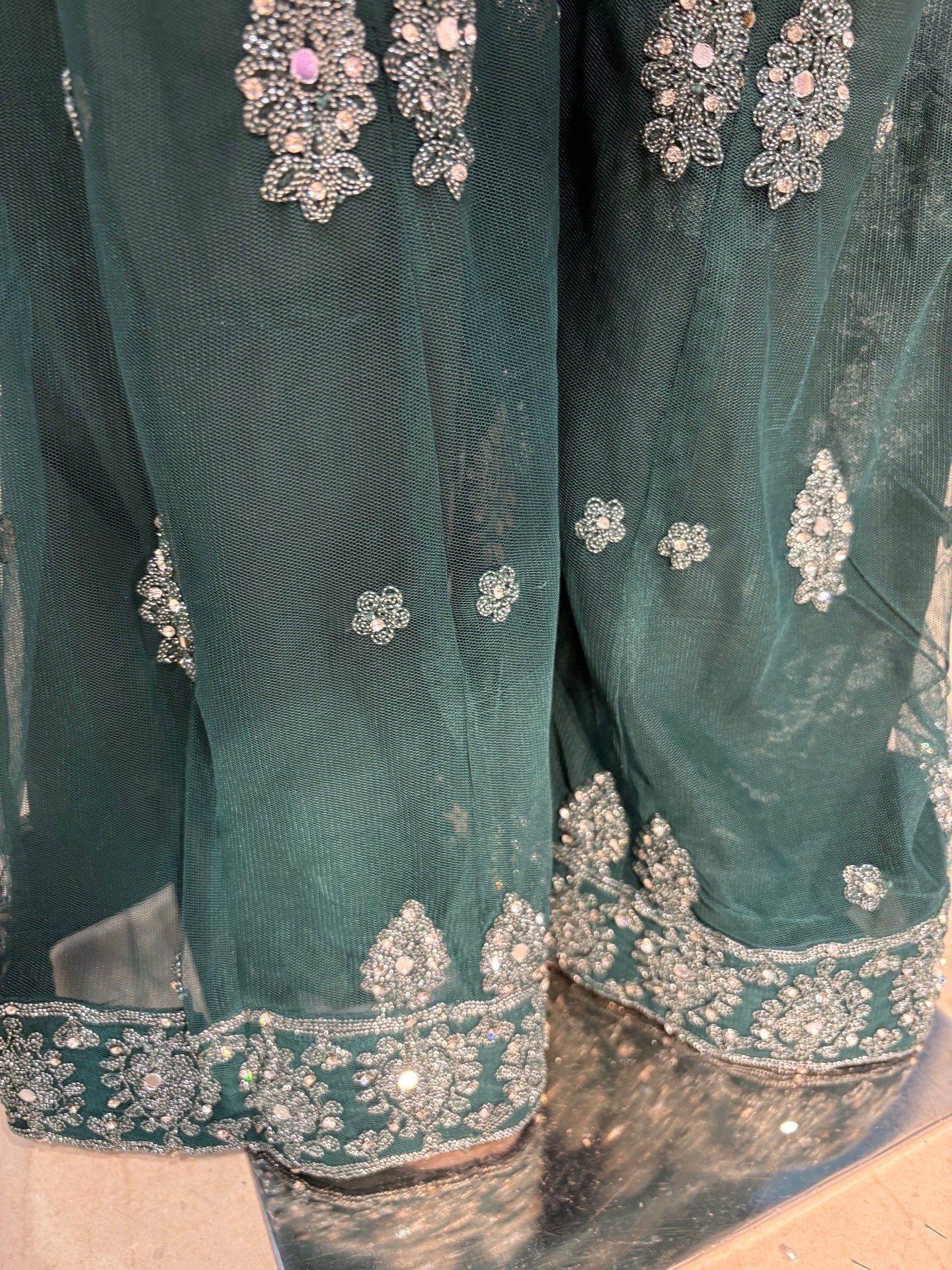 Meher in bottle green 4-9 YRS KMO003C1