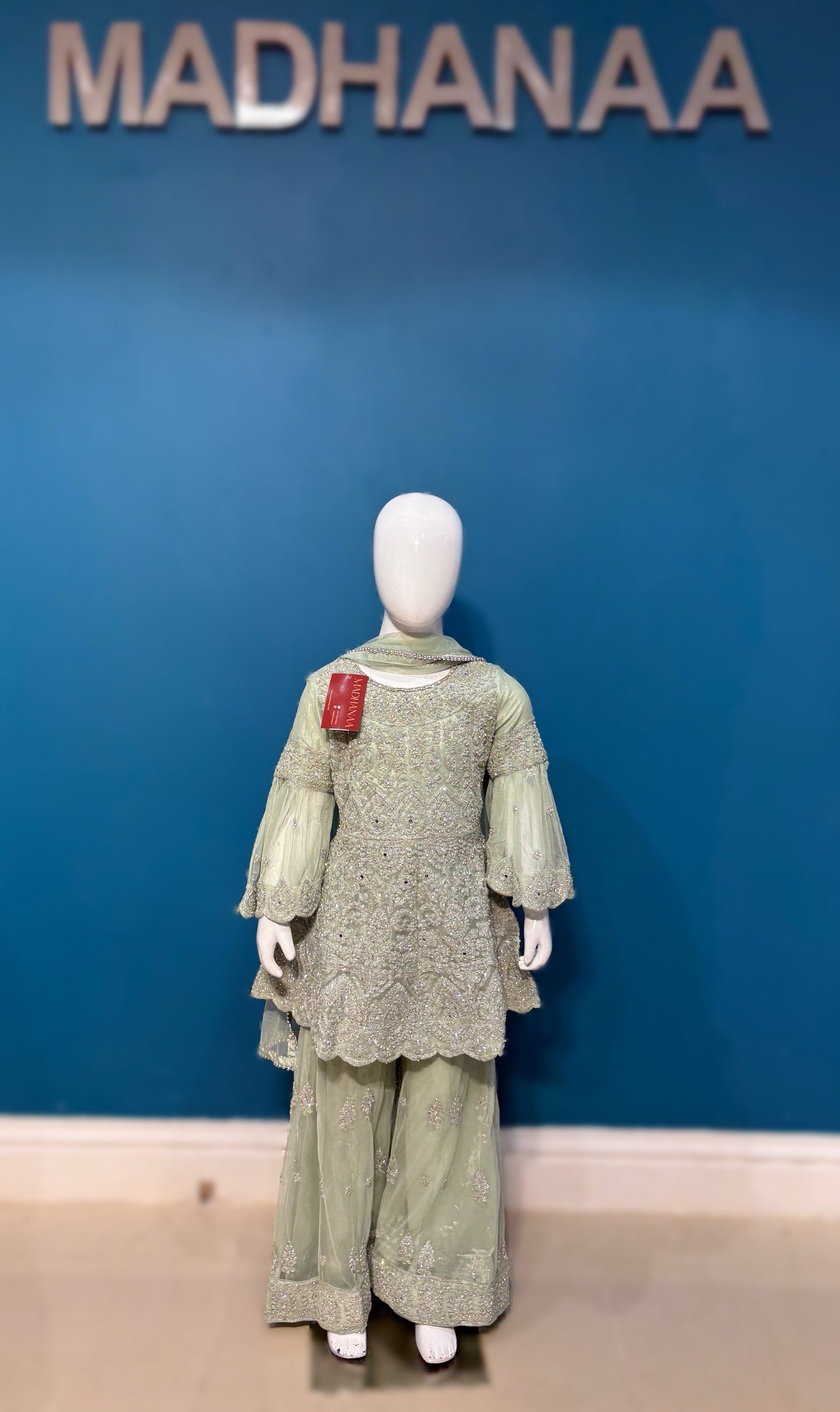 Meher in mint green 4-9 YRS KMO003C0