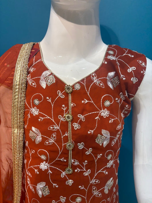 Pehnava in burnt orange 4-9 YRS BC011C5