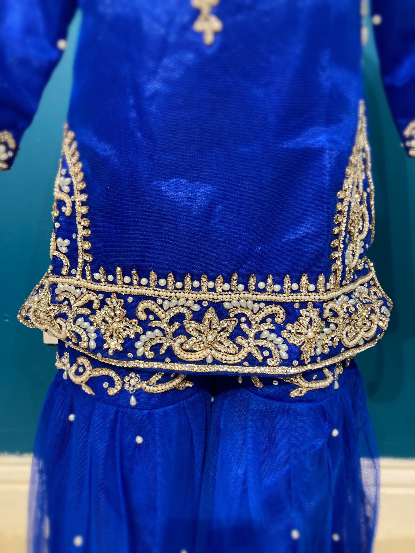 chandsharara in royal blue 2-9 yrs kme012c1
