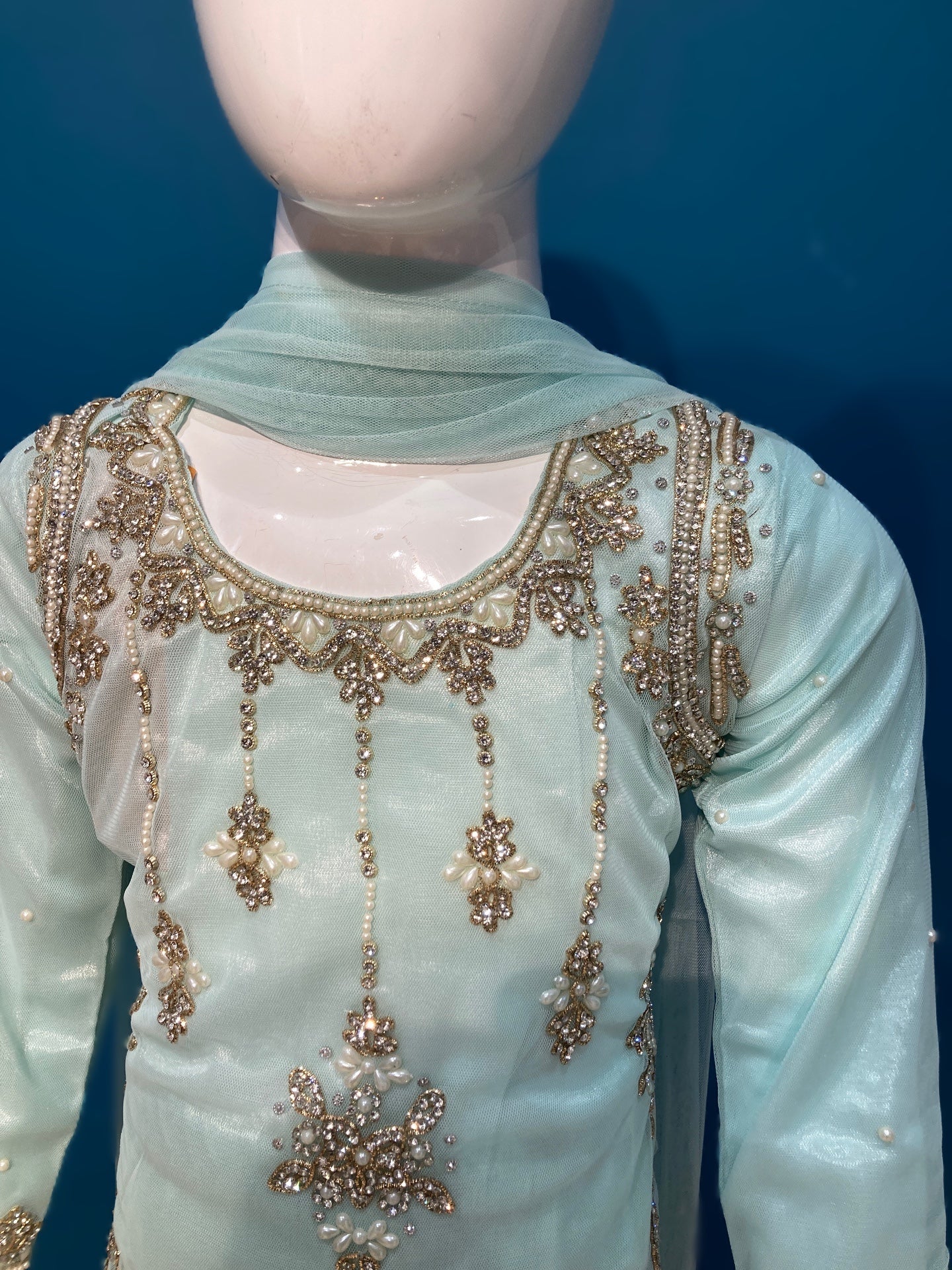 chandsharara in ice blue 2-9 yrs kme012c5