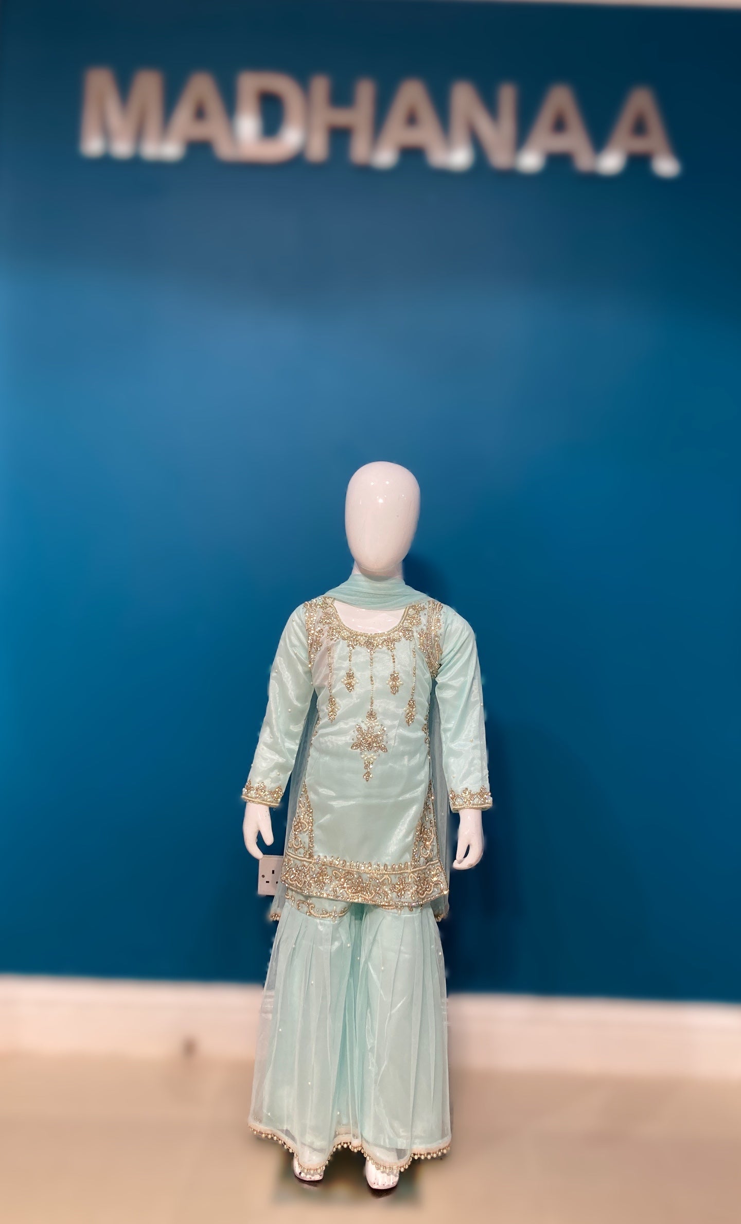 chandsharara in ice blue 2-9 yrs kme012c5