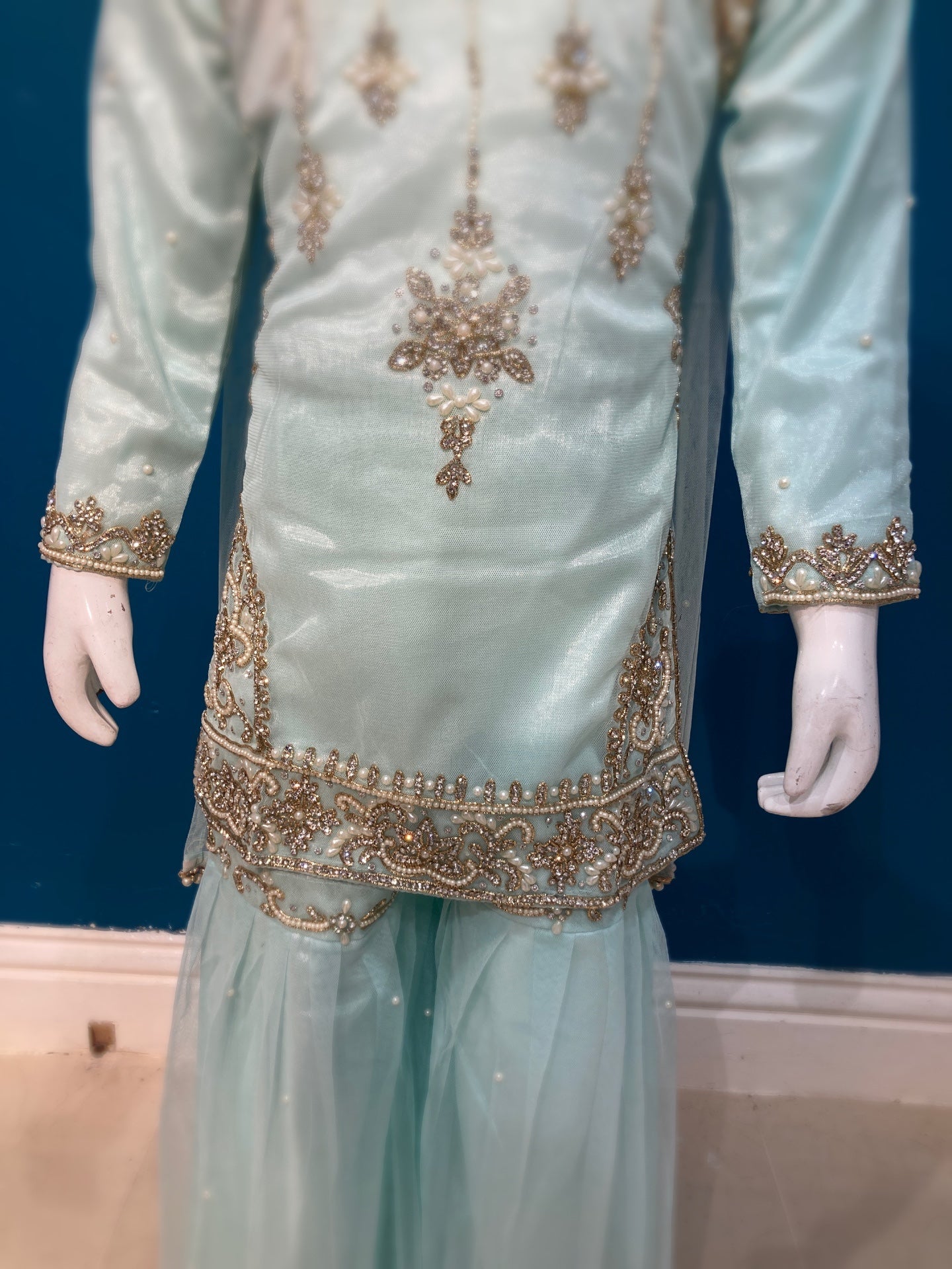 chandsharara in ice blue 2-9 yrs kme012c5