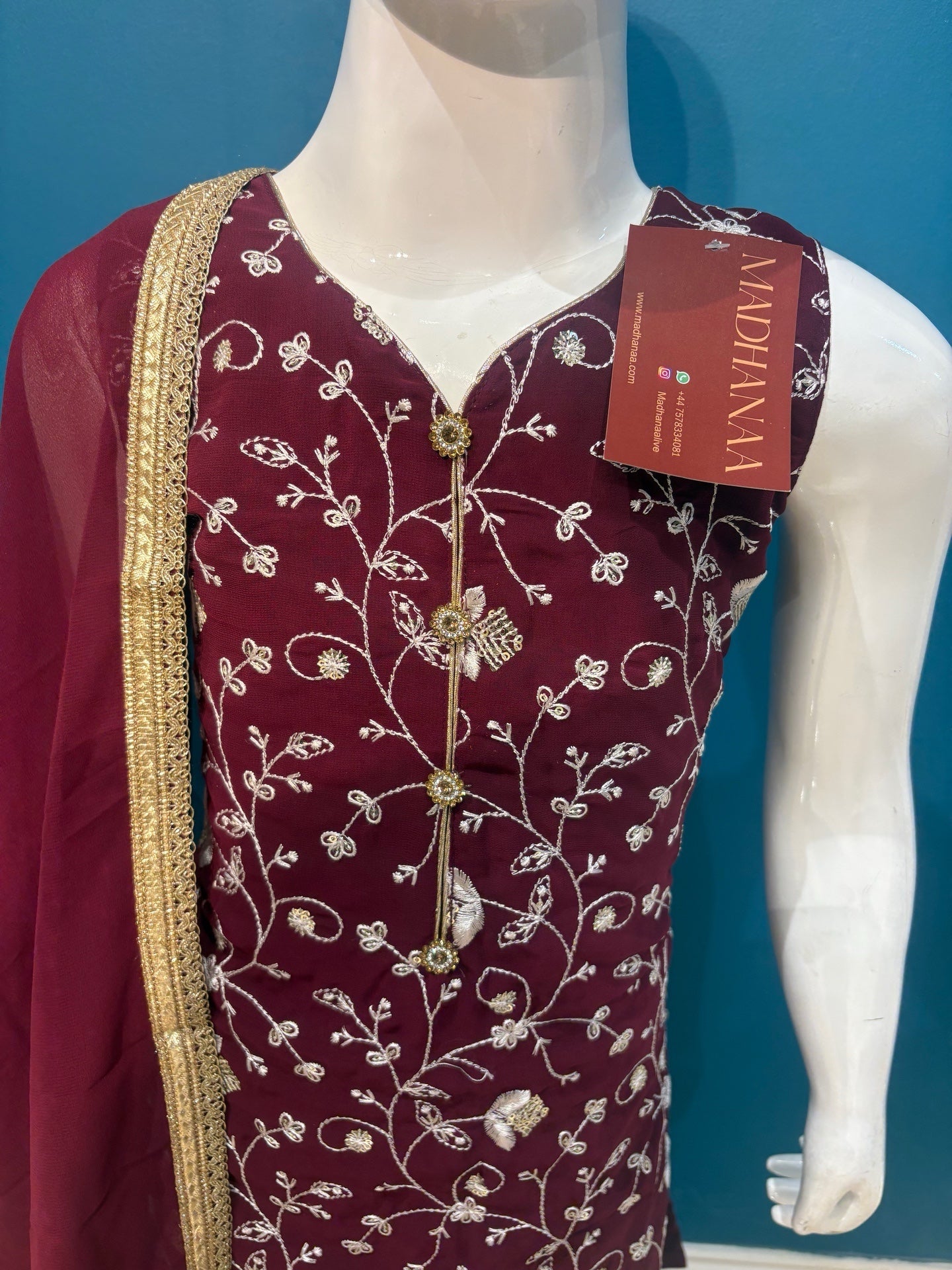 Pehnava in burgundy 4-9 YRS BC011C4