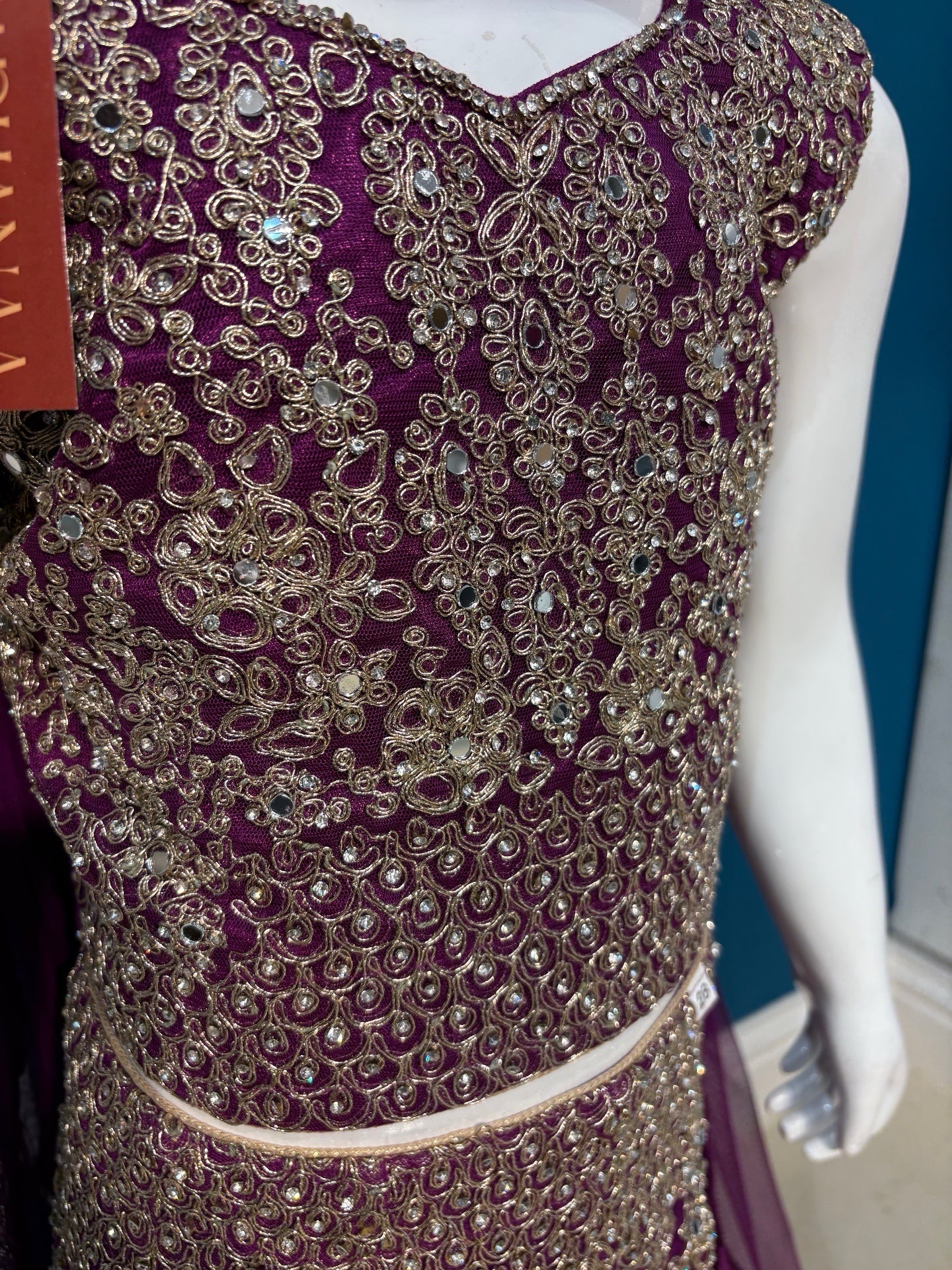 SUNEHARIPARI IN PLUM 4-9 YRS KMO002C9