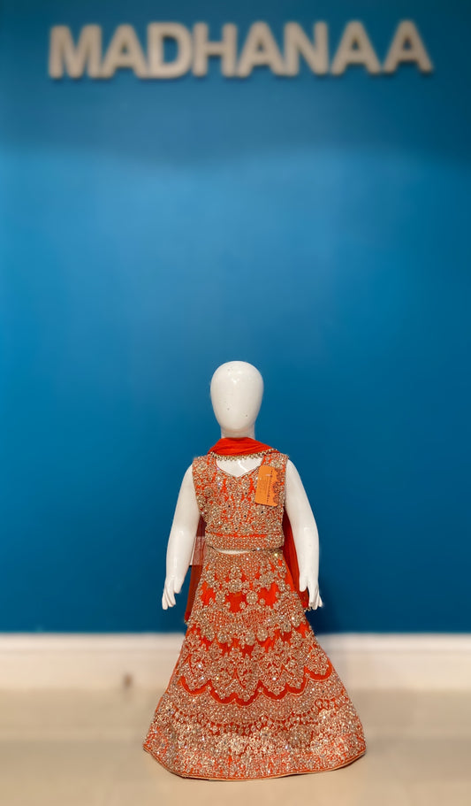 Sunehripari in orange 1-4yrs KMO002C5