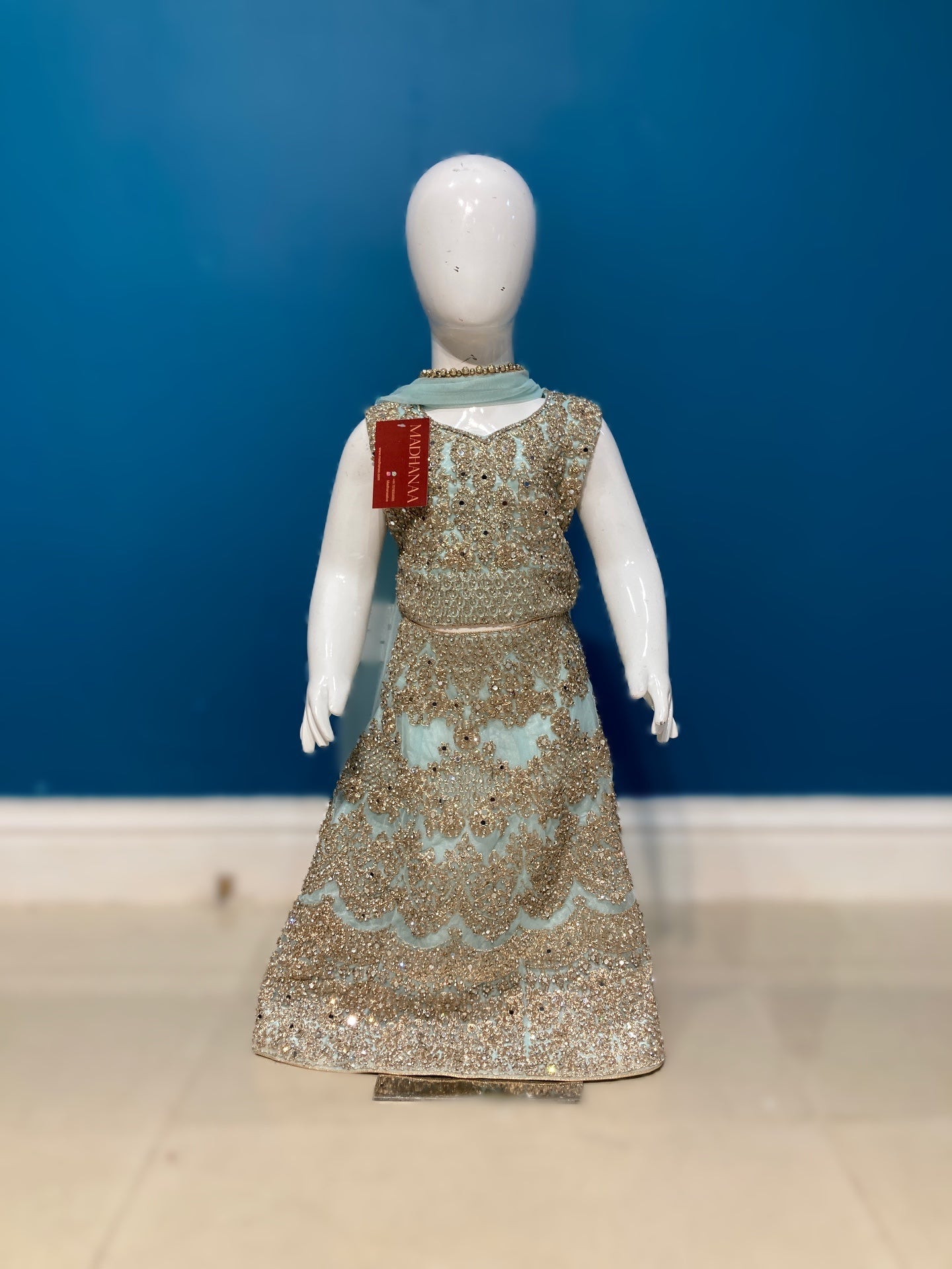 Sunehripari in sky blue 1-4yrs KMO002C6