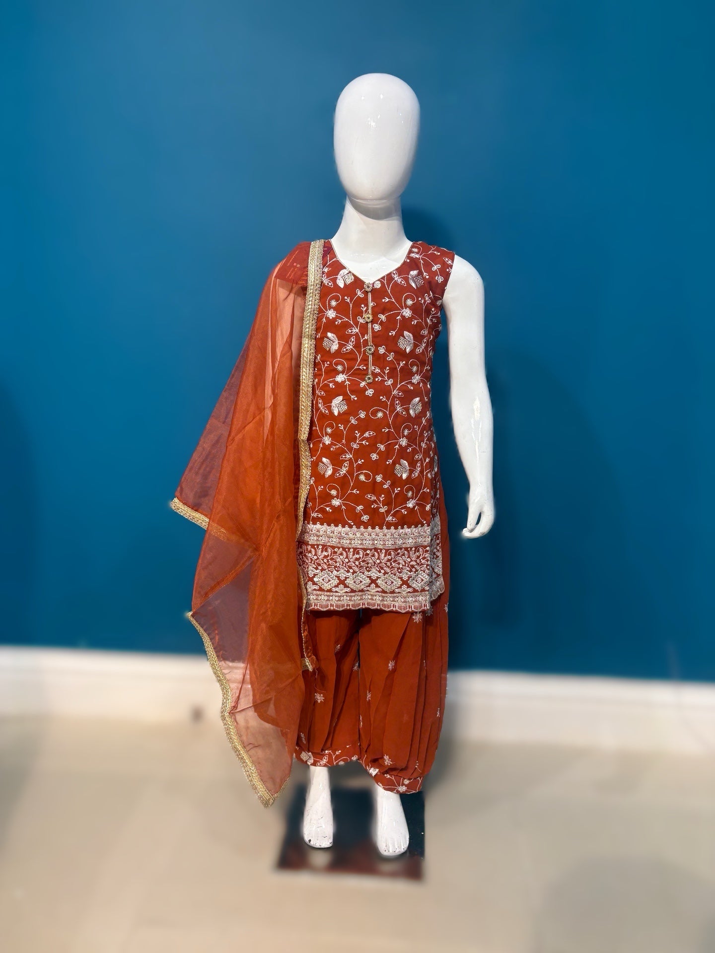 Pehnava in burnt orange 4-9 YRS BC011C5