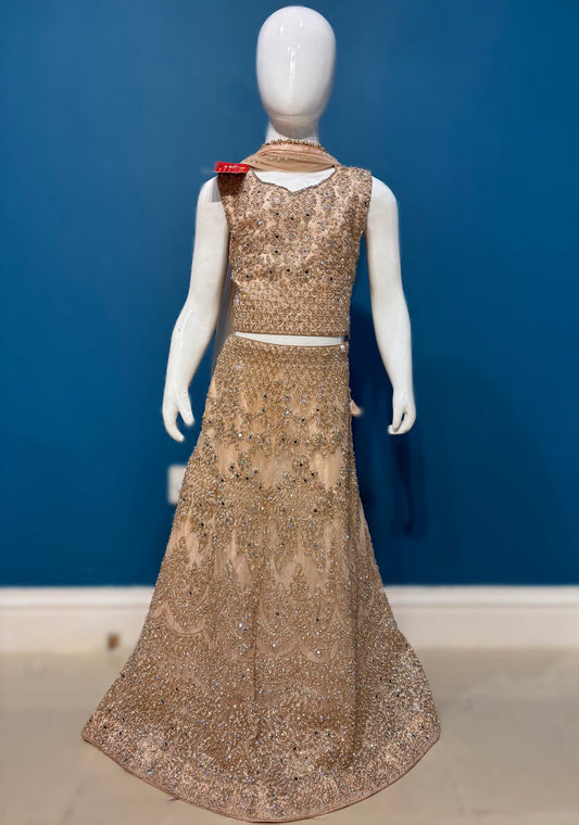 SUNEHRIPARI IN BEIGE 4-9 YRS KMO002C0