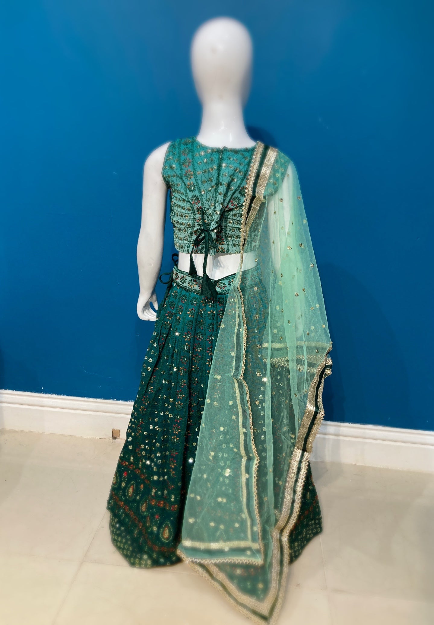 Rangtara in dark green 3-9yrs KAF015C0