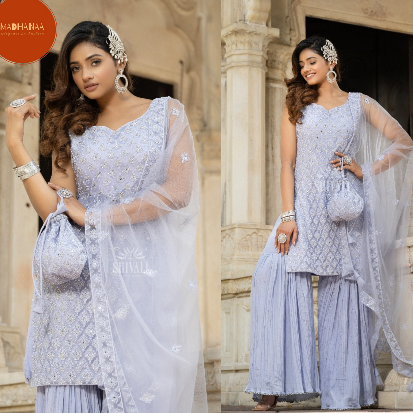 Sahiba gararrah in lilac SH006C1