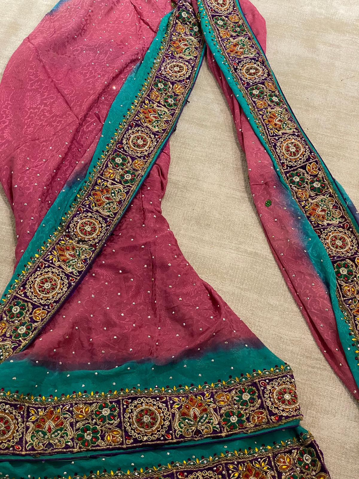 Vintage classic ombré saree set