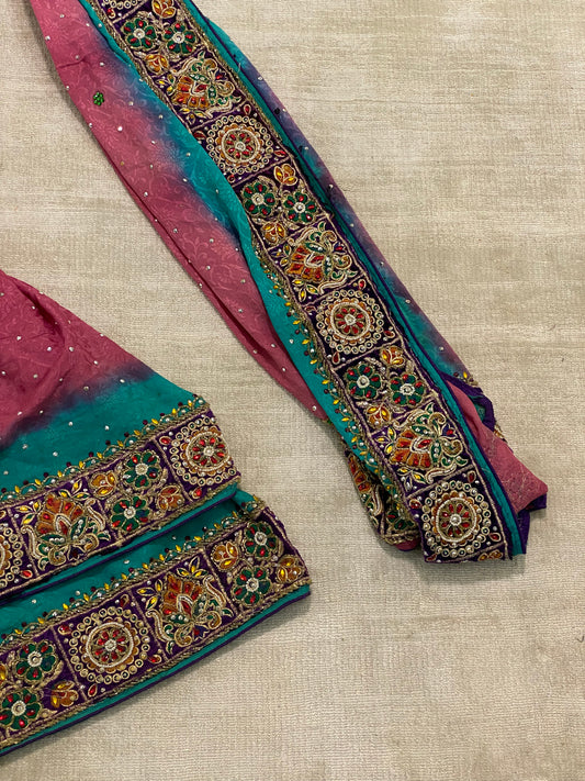 Vintage classic ombré saree set