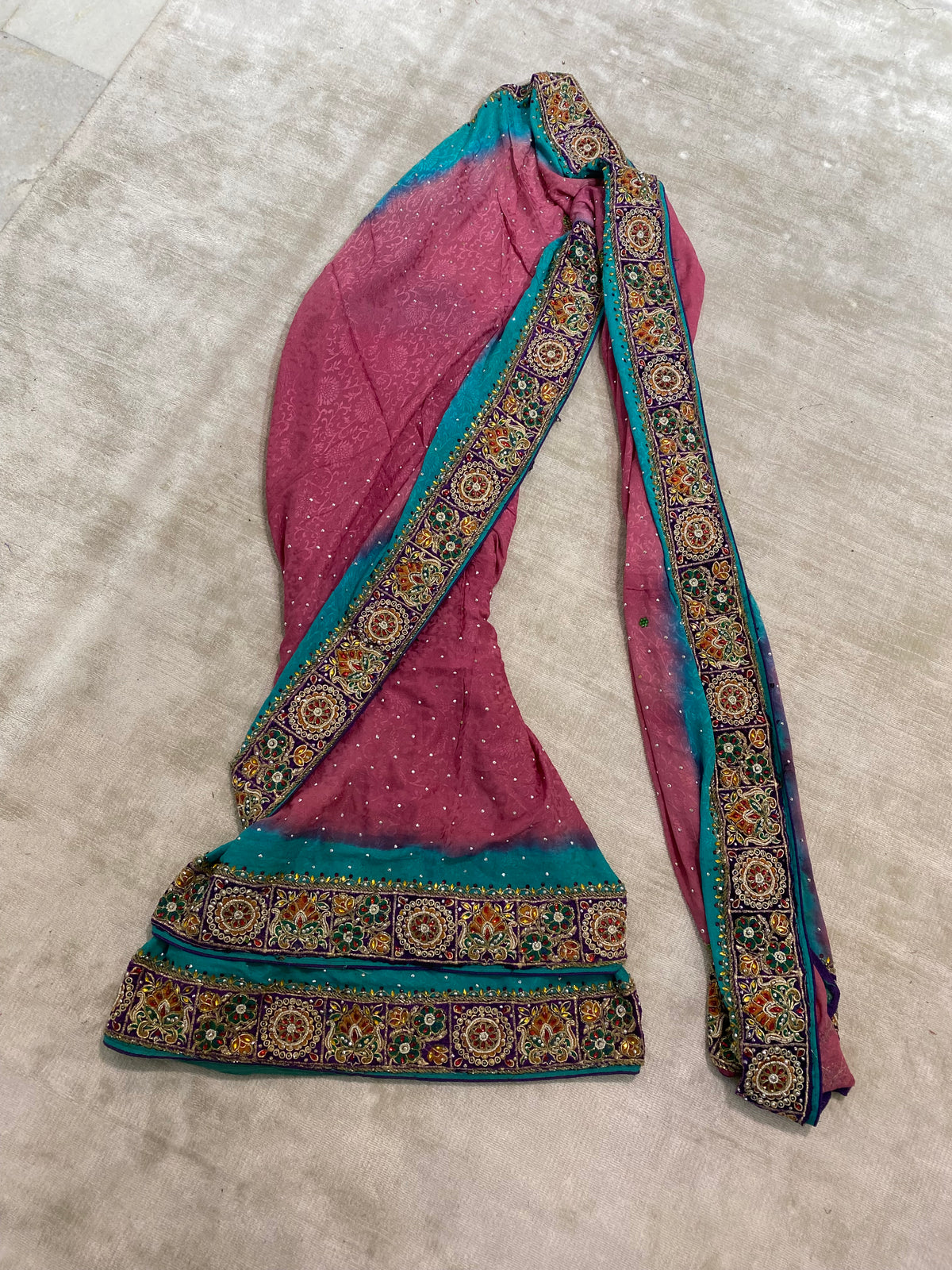 Vintage classic ombré saree set