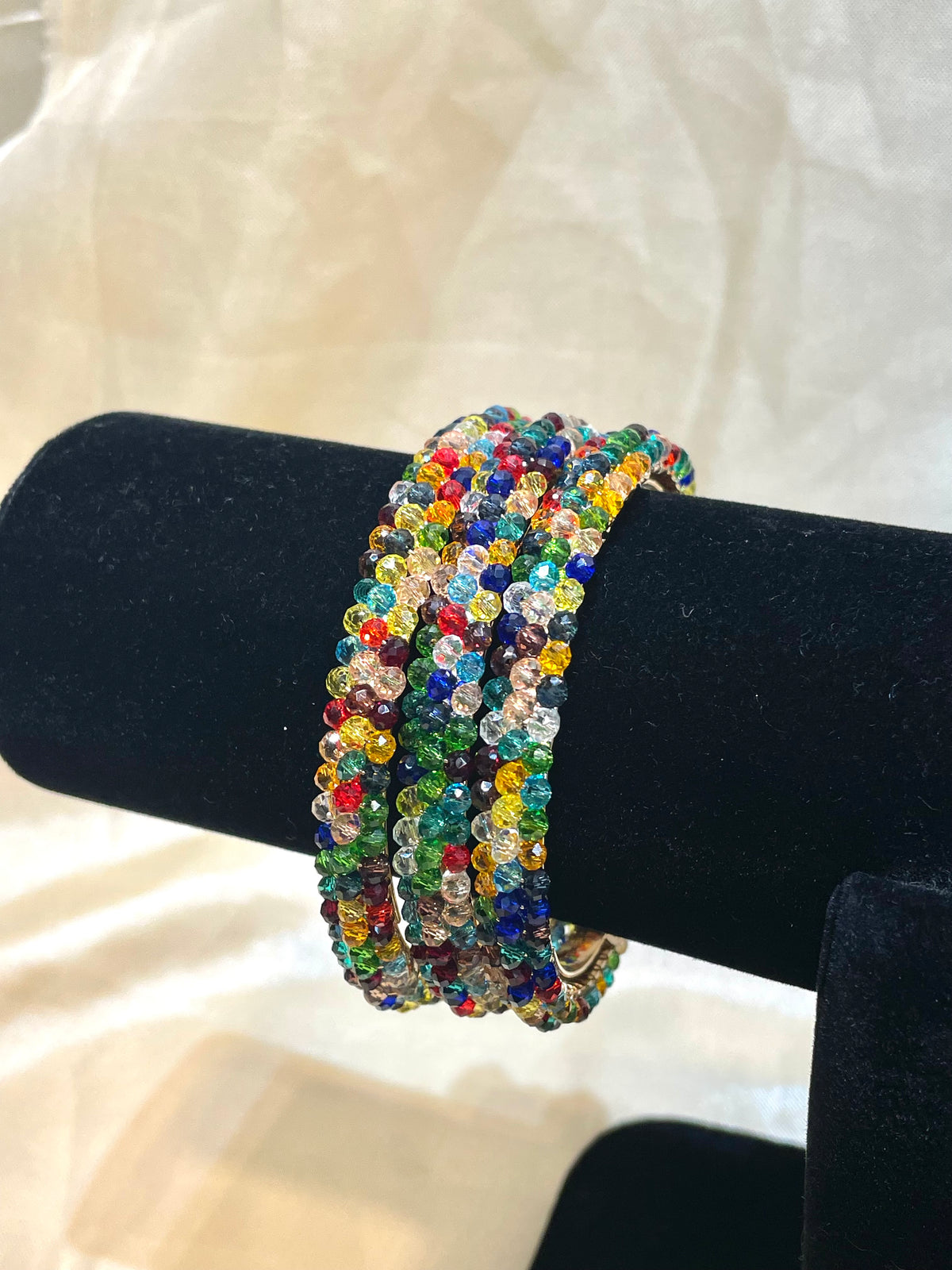 Multicolour beaded bangles