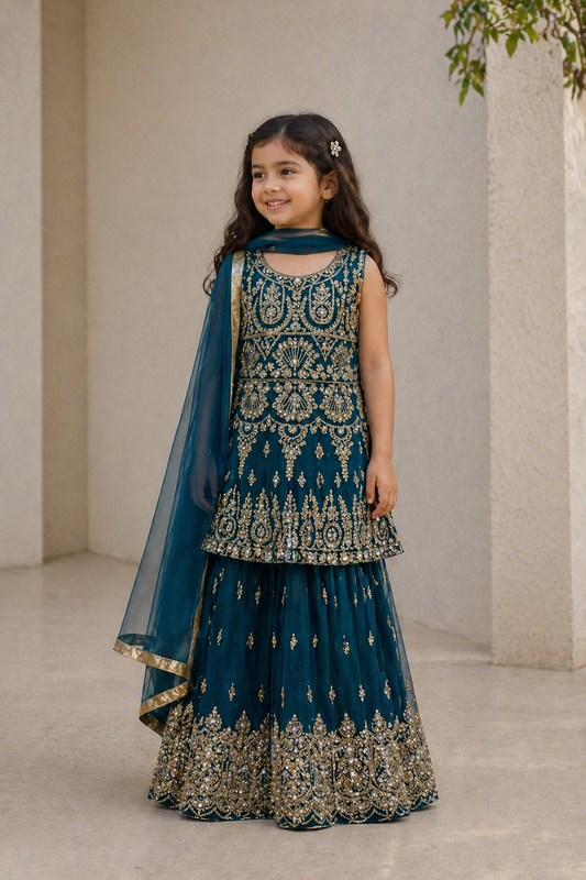 Mini Majesty in teal 3-9yrs KMO014C1