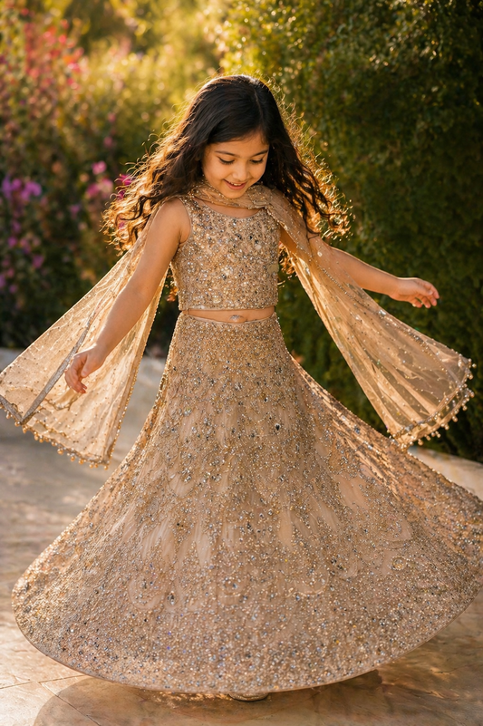 SUNEHRIPARI IN BEIGE 4-9 YRS KMO002C0
