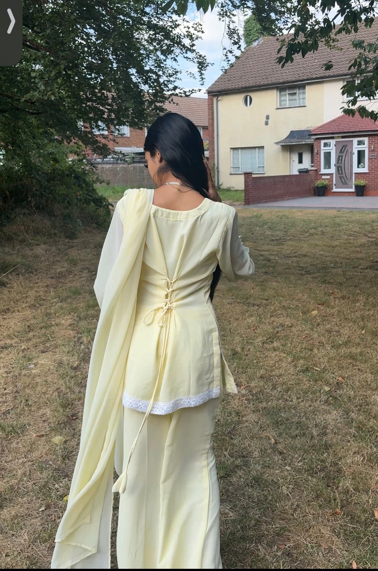 Dream girl set in butter yellow y2k 90s set