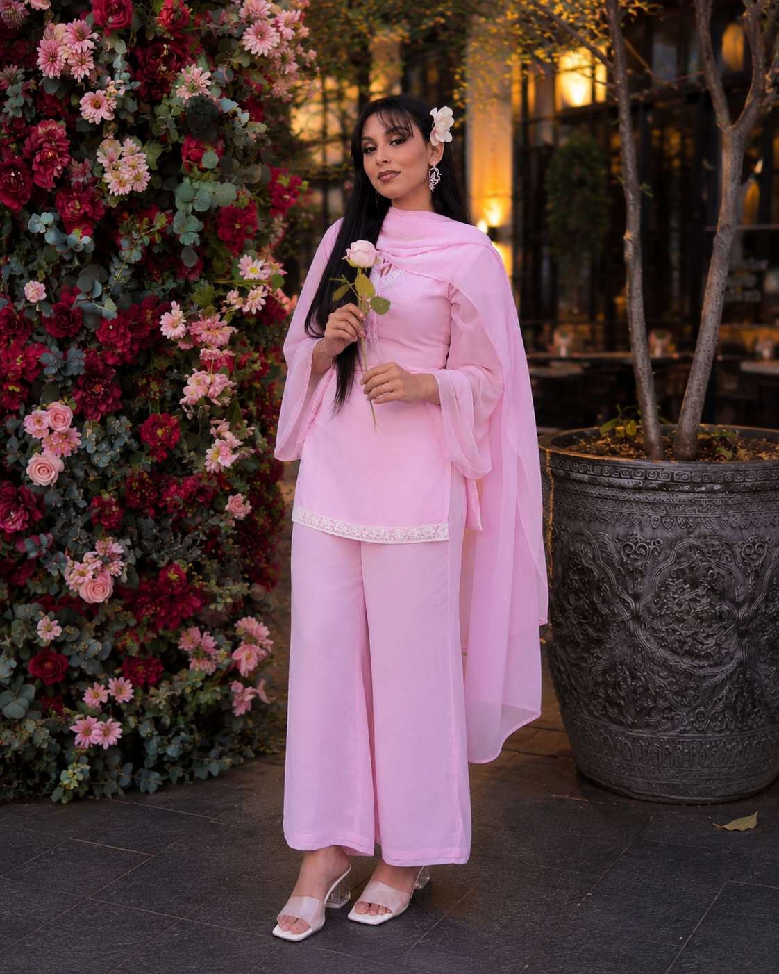 Dream girl 90s y2k set in baby pink