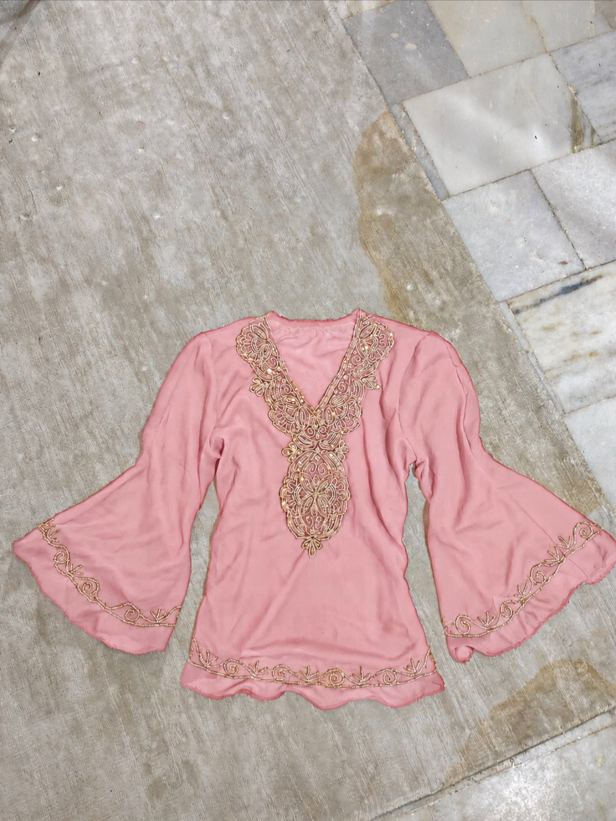 Thrifted y2k top in baby pink