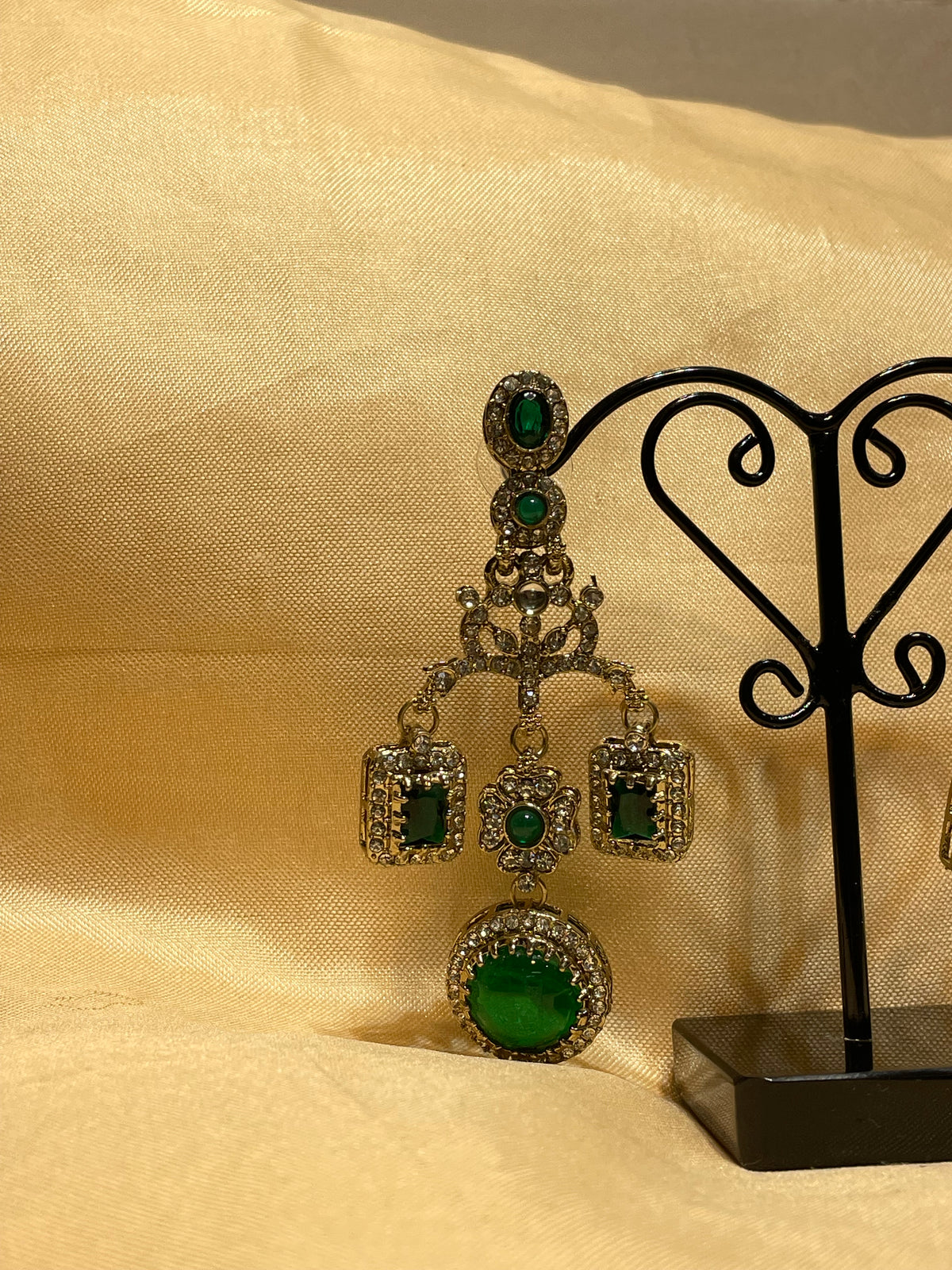Emerald Green chandelier Earrings